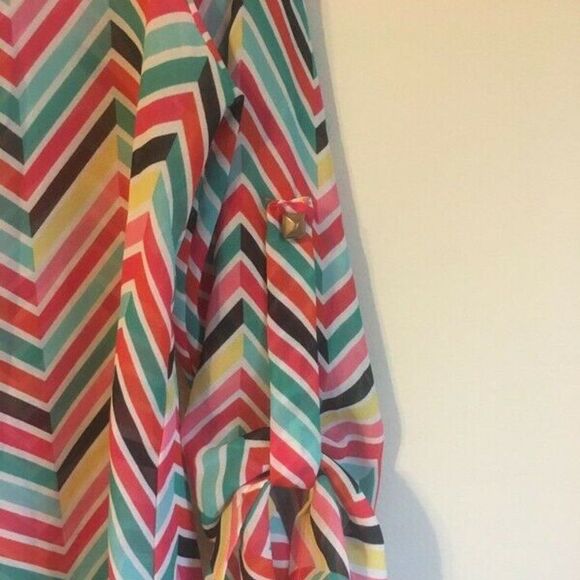 Rachel Kate fashion concepts chevron colorful top - Picture 2 of 5